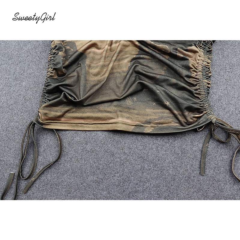 Đầm dây Ôm Dáng Không Tay In Họa Tiết Thời Trang Cho Nữ