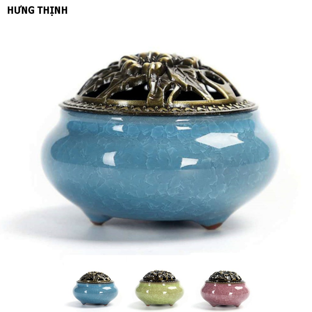 Lư xông trầm 🧡 FREESHIP + TẶNG 5 NỤ TRẦM CAO CẤP 🧡 Lư xông trầm hương Hưng Thịnh tròn trơn | BigBuy360 - bigbuy360.vn