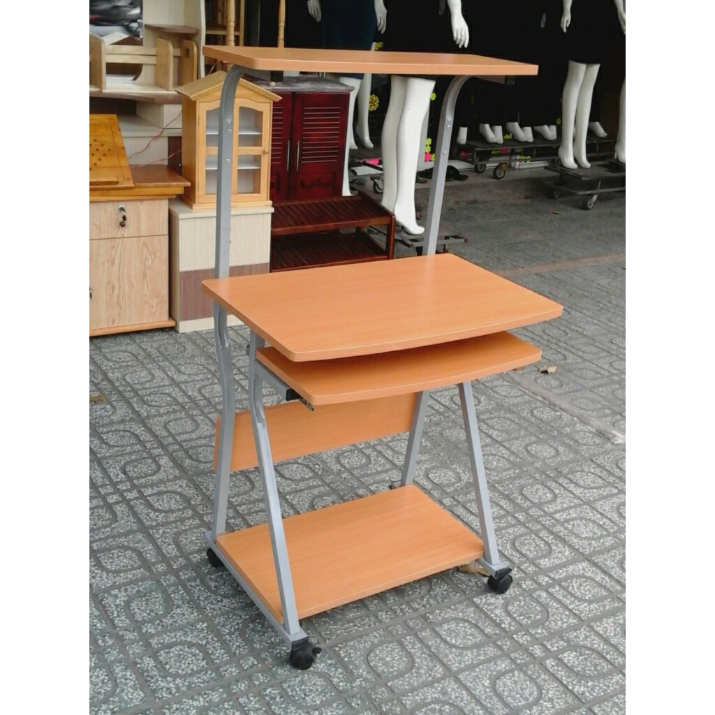 Bàn vi tính khung sắt 70 nâu | BigBuy360 - bigbuy360.vn