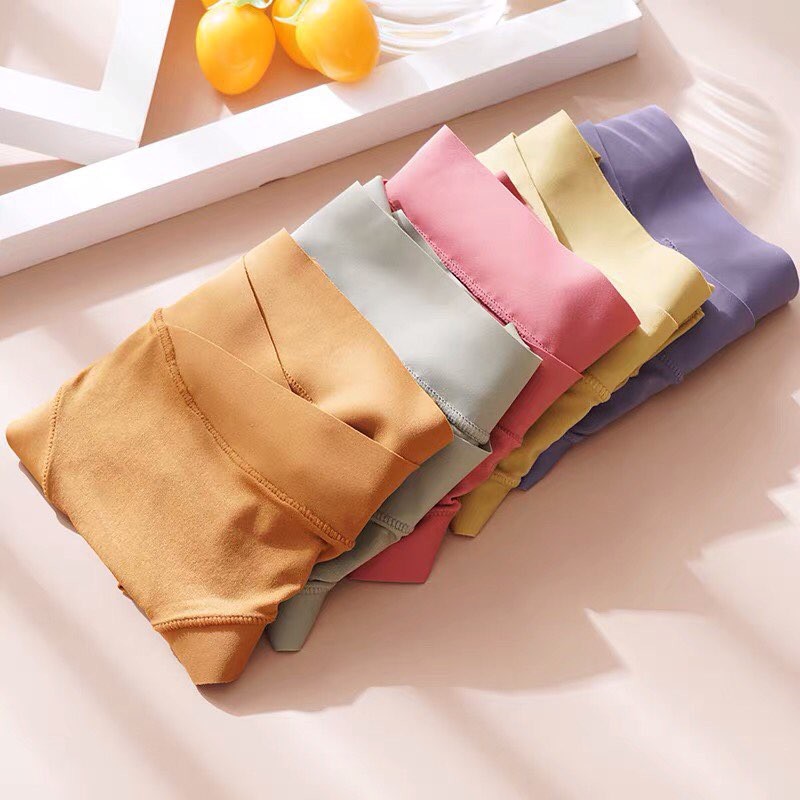 SET 4 QUẦN LÓT BẦU VÀ SAU SINH CẠP CHÉP KHÔNG ĐƯỜNG MAY CHẤT TƠ LẠNH KHÁNG KHUẨN 85KG