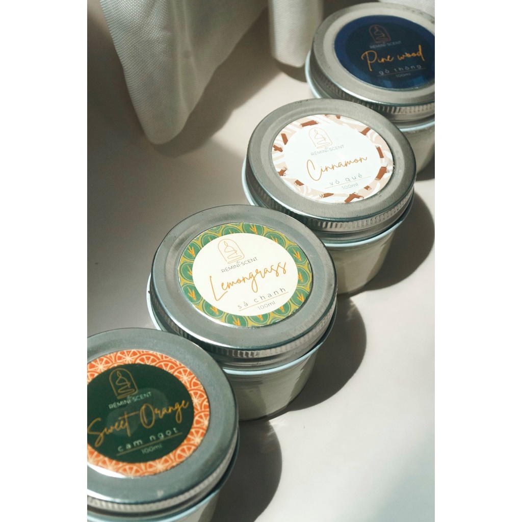 Nến Thơm 100ml Organic - Set 4 mùi