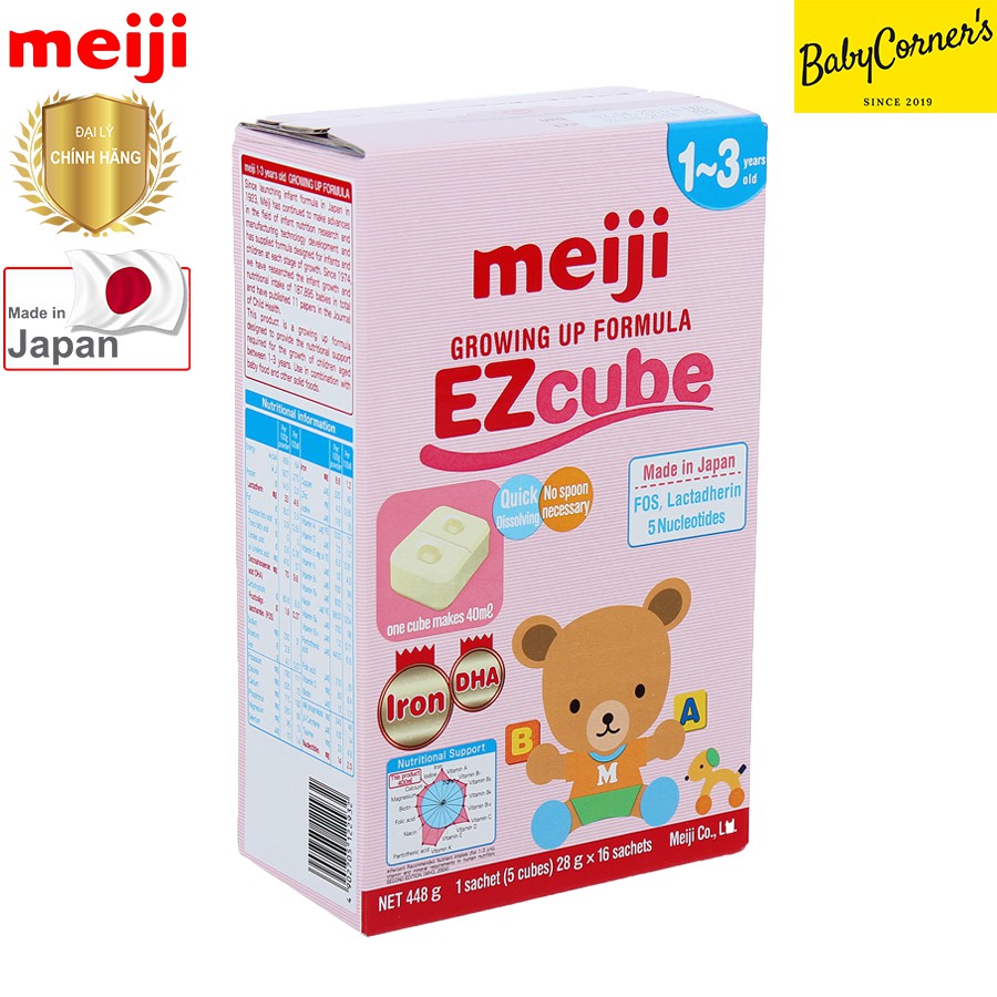 [HSD 19/10/2021] Sữa Bột Meiji Dạng Thanh EZ Cube Growing Up Số 2 Hộp 448g