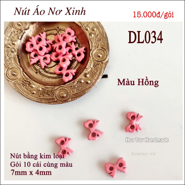 Nút áo Nơ Xinh - Phụ kiện làm đồ búp bê, thú bông DL034