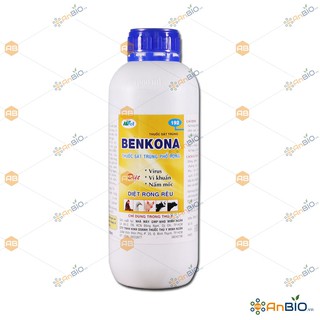 Thuốc sát trùng phổ rộng BENKONA chai 1 Lít PHÒNG TRỊ NẤM VÀ KHUẨN TRÊN LAN - A3.1007