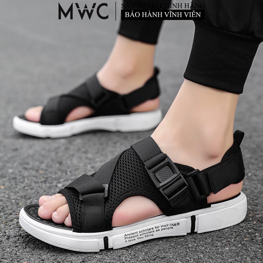 Giày MWC 7056 - Giày Dép Sandal Nam, Giày Dép Quai Hậu Quai Ngang Bản To Cool Ngầu