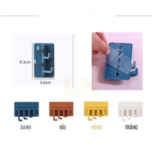 móc treo đồ 4 nhánh dán tường