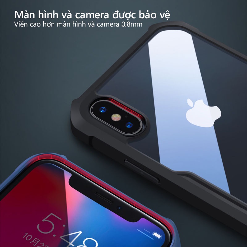 Ốp lưng XUNDD iPhone X / XS / XR / XS Max Mặt lưng trong, Viền TPU, Chống sốc