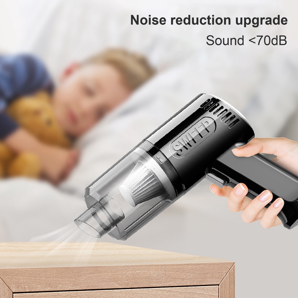 Máy hút bụi cầm tay BLALION sử dụng kép 2000mAH dung lượng pin 120W USB có thể sạc lại cho ô tô