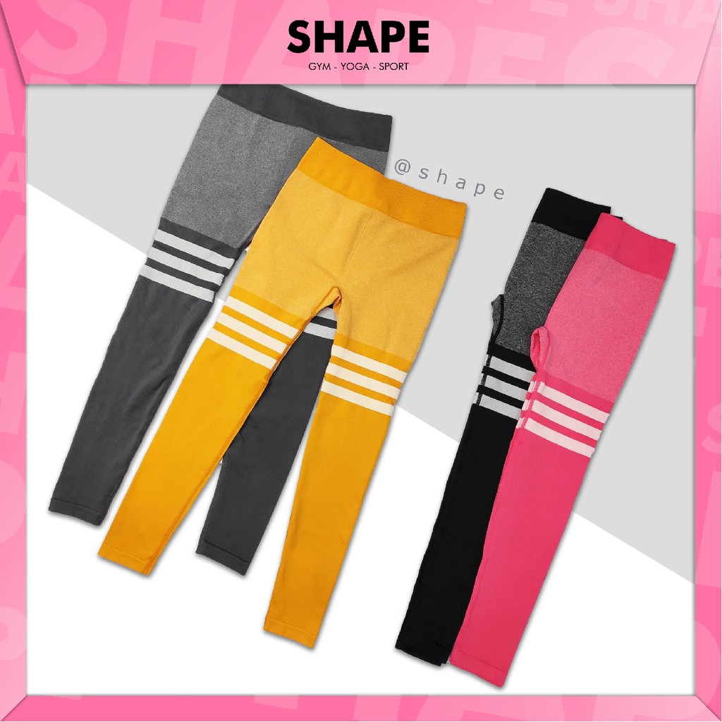 Quần legging tập gym nữ kẻ ngang đùi [QD175]