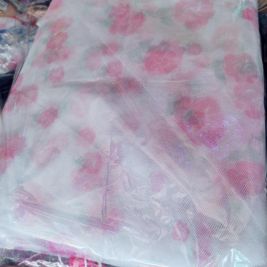 Mùng Tuyn In Bông Đẹp 3MX2M, 1M6x2M, 1M8 x2M2, 1M2x2M