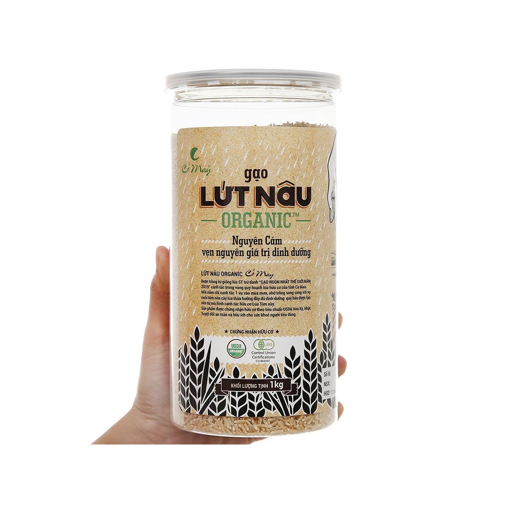 Gạo Lứt Nâu Organic Cỏ May - Hộp  - Thực phẩm hữu cơ, thực phẩm thực dưỡng, thơm ngon