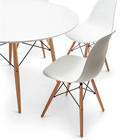 Bàn eames cafe, bàn sofa mặt tròn gỗ sồi nhập khẩu Gem Decor