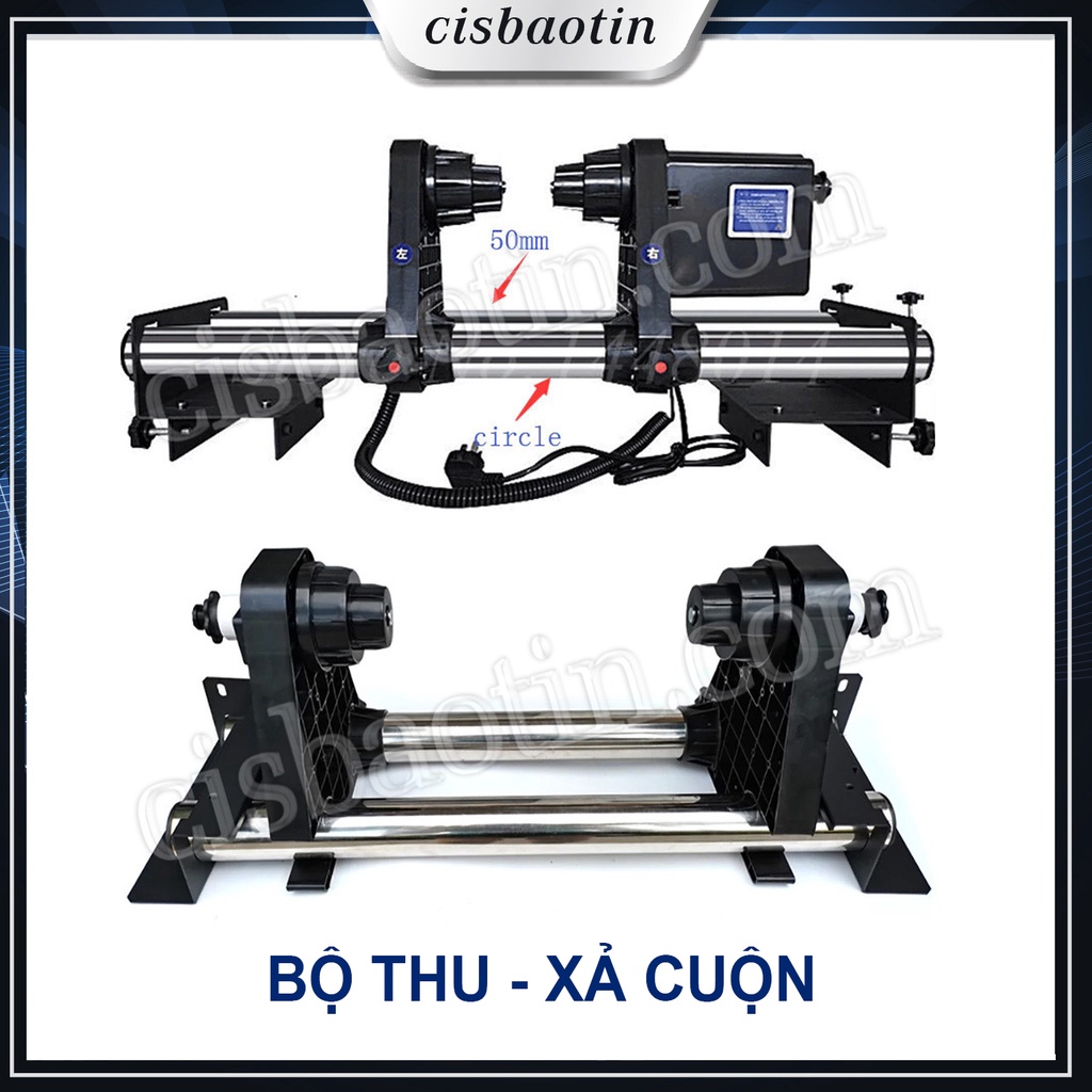 BỘ THU - XẢ CUỘN GIẤY GẮN VÀO MÁY IN CUỘN