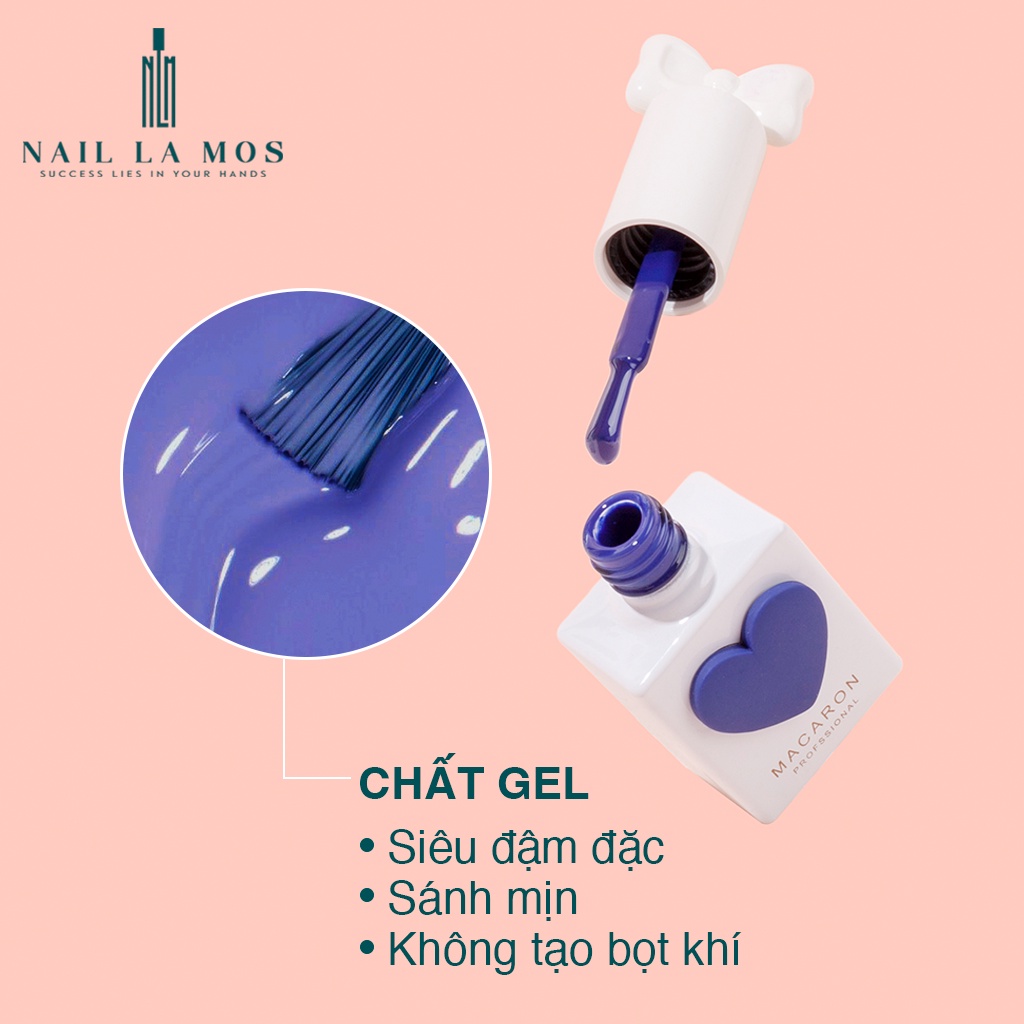 Set sơn gel Macaron chính hãng 58 màu - Sơn móng tay làm nail Hàn Quốc, chất gel đậm đặc