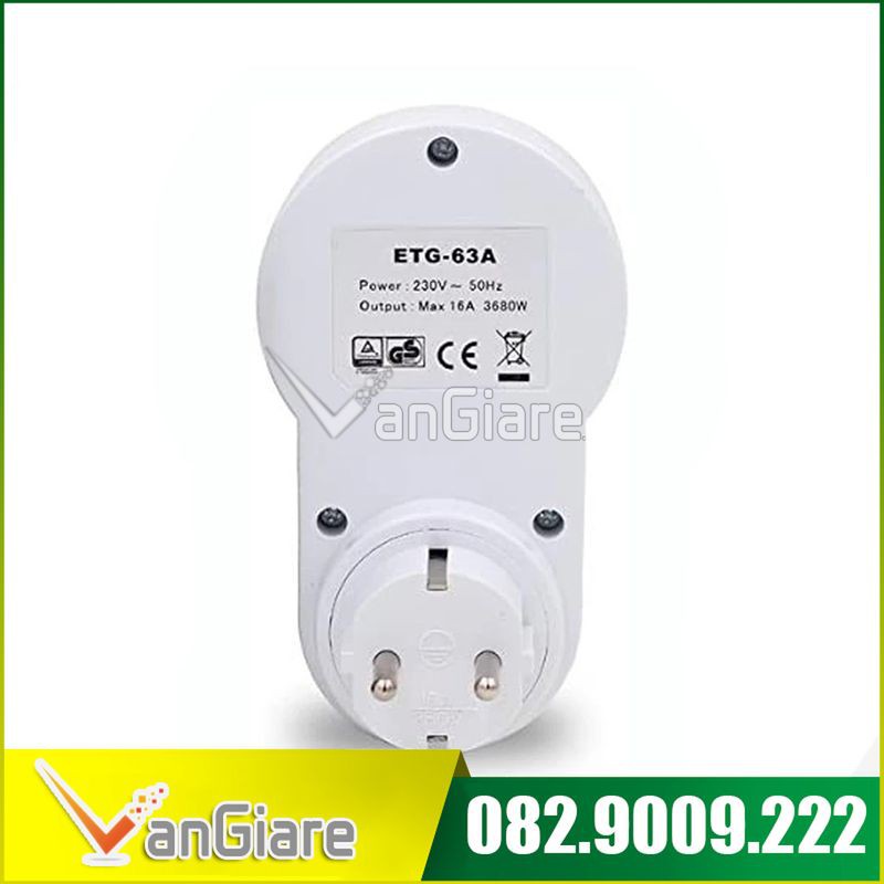 Bộ hẹn giờ Timer ETG 63A - ổ cắm hẹn giờ - công tắc hẹn giờ điện tử 16A/220v