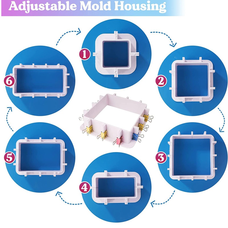 Khuôn Silicone Làm Nhựa Resin Hình Vuông
