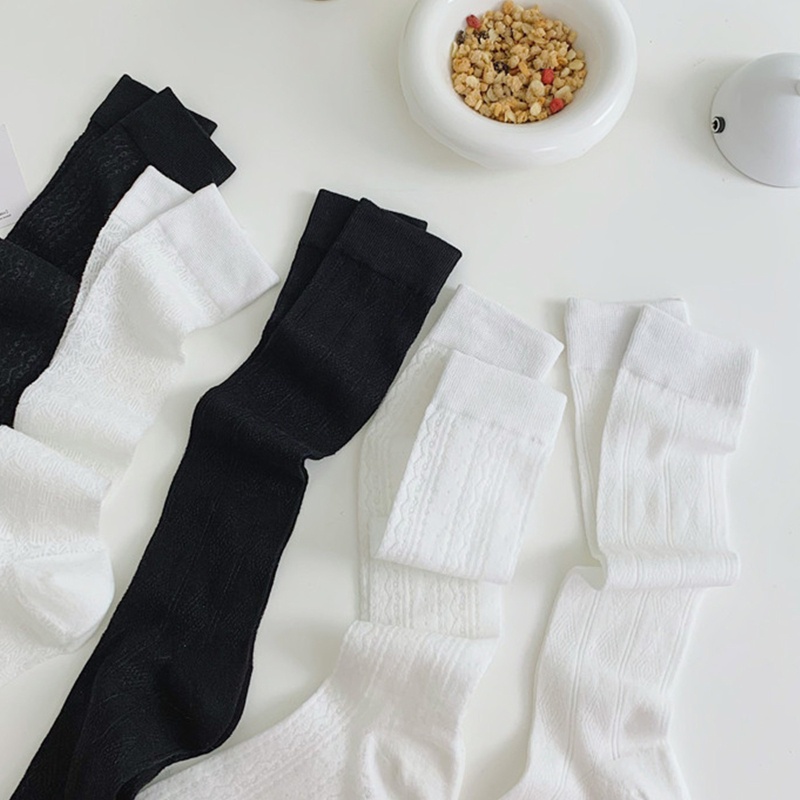 Youyo Vớ Lưới Dài Qua Gối Siêu Mỏng Họa Tiết Hình Học Rỗng Phong Cách Lolita Cho Nữ