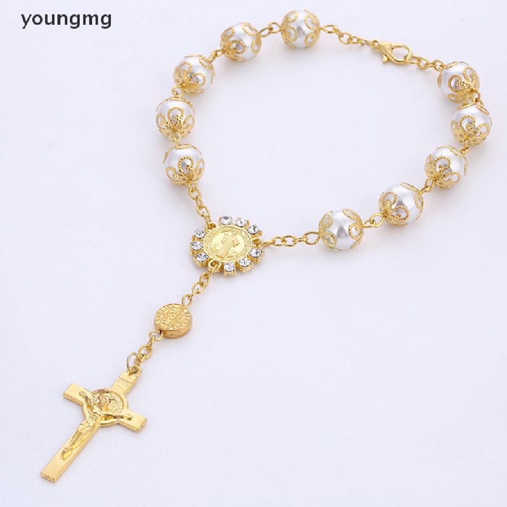 Youngmg * Vòng Tay Chuỗi Hạt Chéo Rosary Đạo Công Giáo Làm Quà Tặng