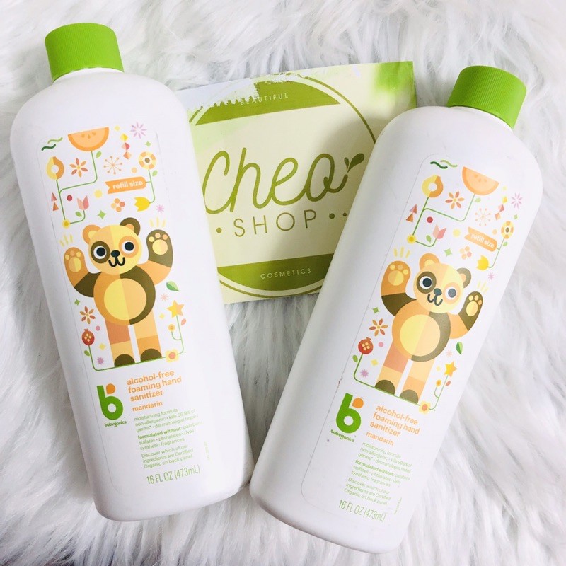 Rửa tay khô Babyganic  473ml refill