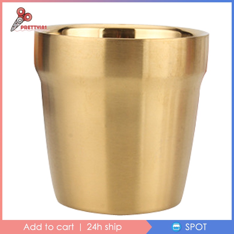 Cốc Uống Bia Bằng Thép Không Gỉ 304 Màu Vàng Kính