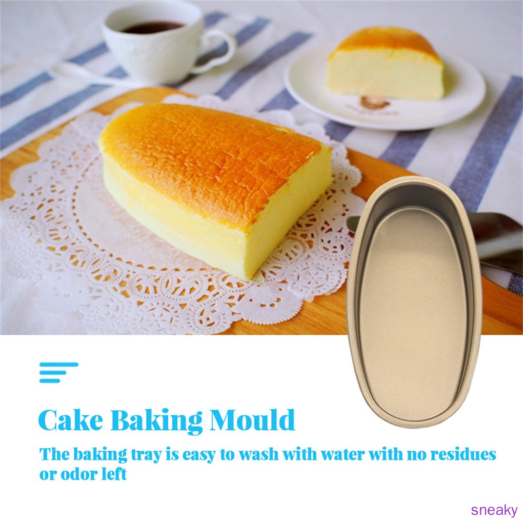 Khuôn làm bánh hình oval bằng thép carbon chống dính tiện dụng cho nhà bếp
