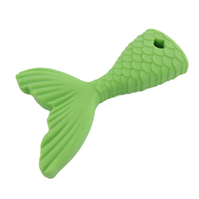 Đồ Chơi Ngậm Nướu Hình Đuôi Cá Bằng Silicone Không BPA Dành Cho Trẻ Em