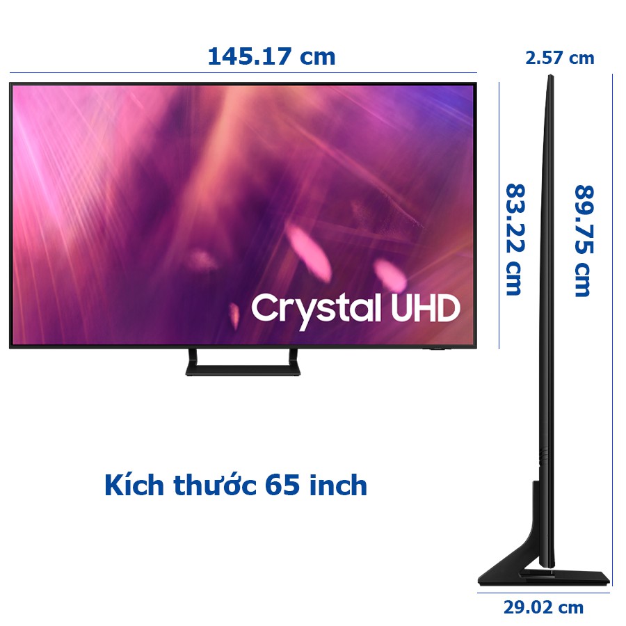 Smart TV Samsung Crystal UHD 4K 65 inch UA65AU9000 Mới 2021 - Bảo hành 2 năm chính hãng | WebRaoVat - webraovat.net.vn