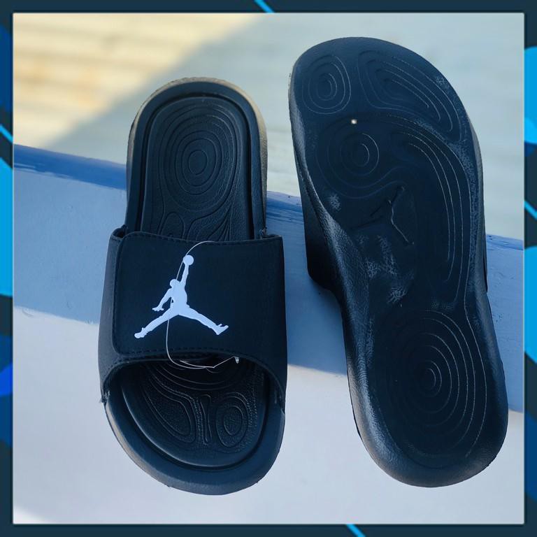 [Freeship + hộp] DÉP quai ngang bóng rổ JORDAN jd6 THỂ THAO JD Full đen logo trắng