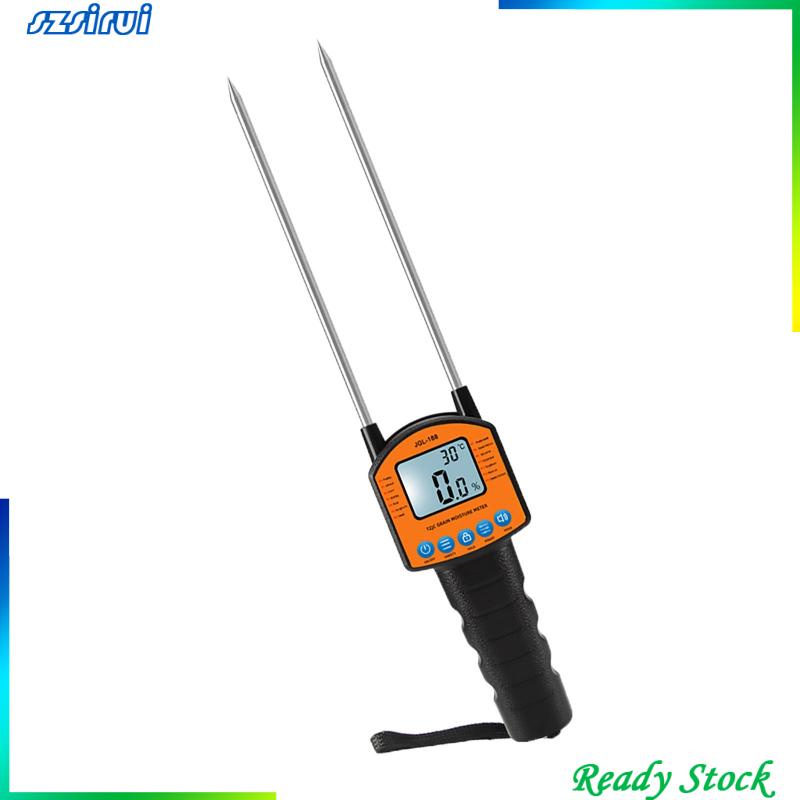 Máy Đo Độ Ẩm / Nhiệt Độ Hạt Bắp 2 Pin Có Màn Hình LED Hiển Thị