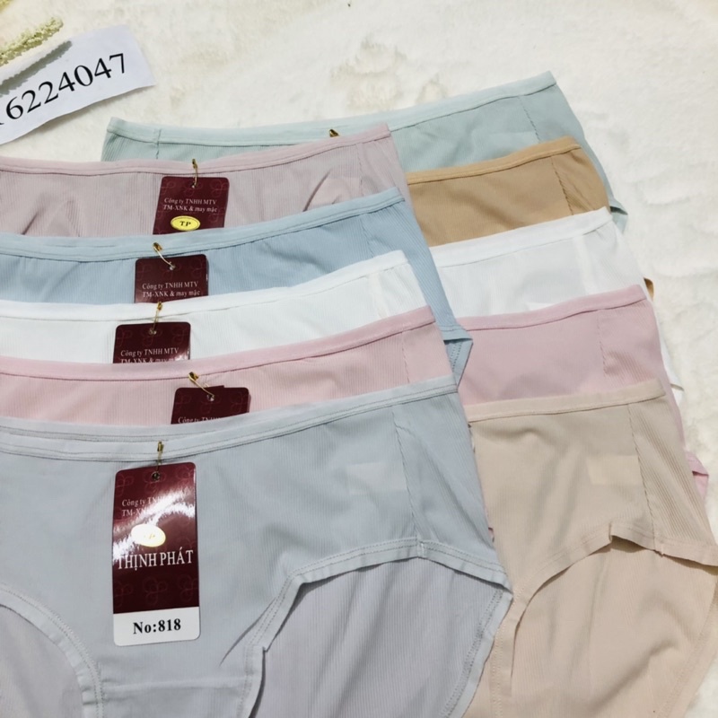 Set 5 Quần lót nữ Thịnh Phát cotton gân tăm, quần chíp nữ siêu nhẹ cực êm hàng cao cấp