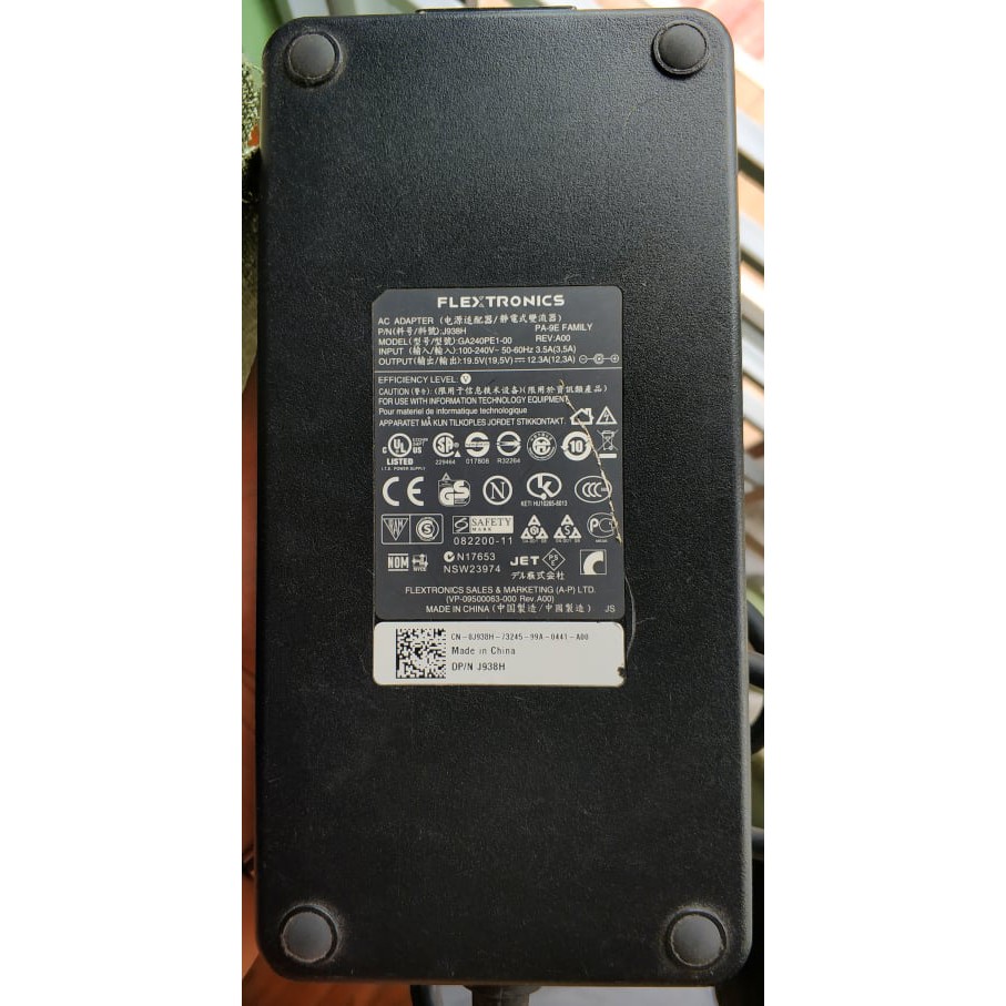 Sạc laptop cho các dòng Dell Precision - Alienware 240w 19.5V -12.3A Slim (Adapter slim 240w)