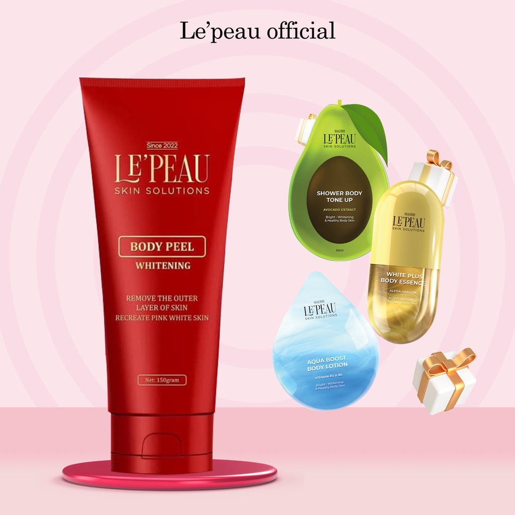 Peel nách retinol, peel body trắng da mờ thâm, dưỡng trắng, kem dưỡng ẩm 150gr - LEPEAU