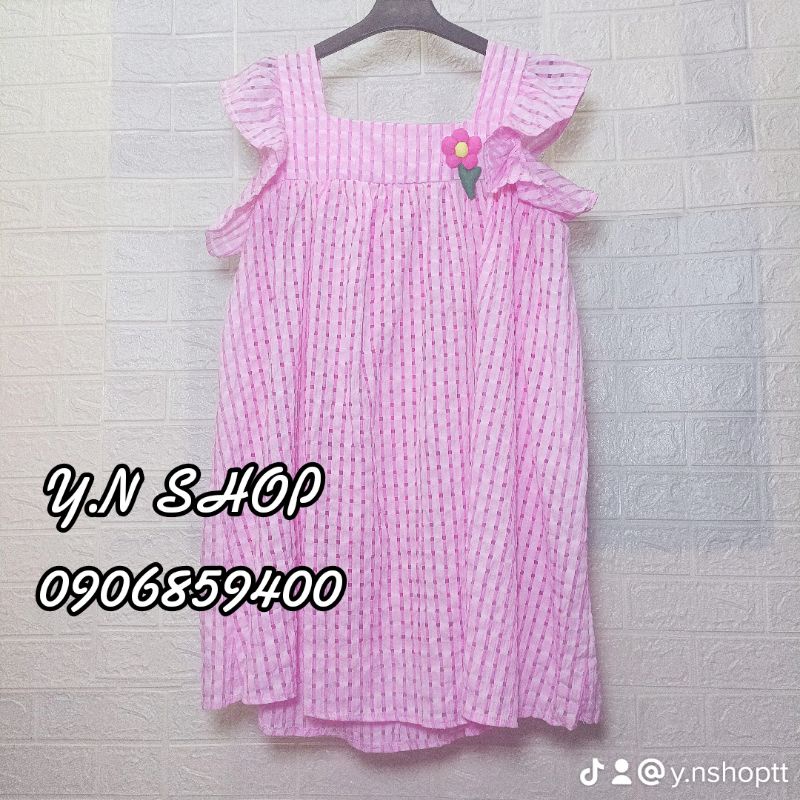 Váy Baby Doll Thiết Kế Tay Cánh Tiên Charm Hoa Xinh Xắn