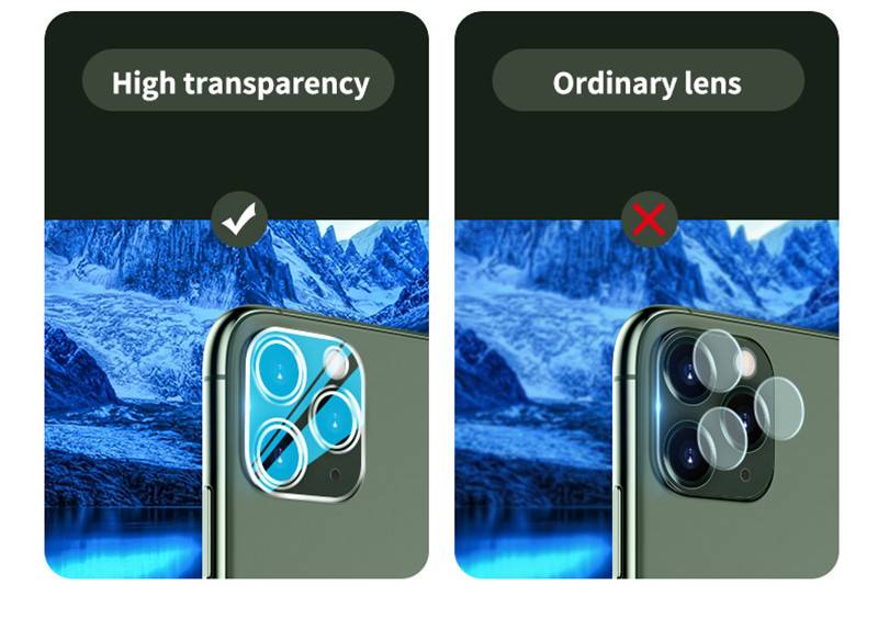Kính cường lực bảo vệ camera sau điện thoại 9D thích hợp cho iPhone 12 11 Pro Max 6 7 8 Plus XS Max XR