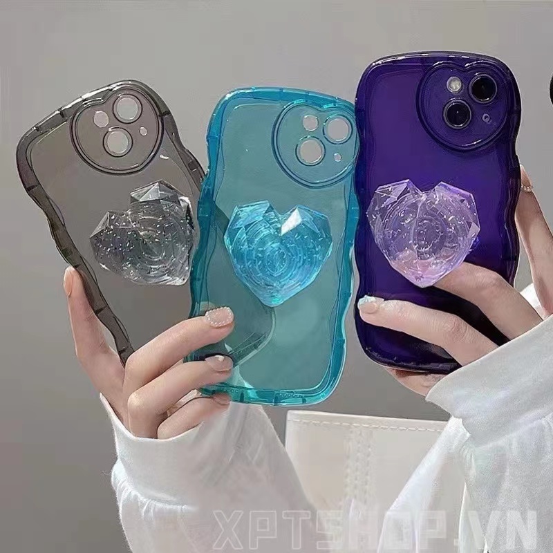 Mới Ốp Điện Thoại Chống Sốc Màu Dạ Quang Hình Trái Tim Cho iphone 15 pro max 14 13 12 11 pro max ix xs max xr