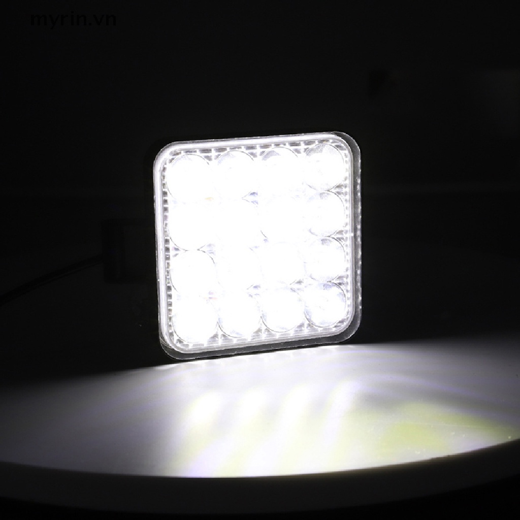 Đèn LED Trợ Sáng Hình Vuông 48W 12V 24V Dành Cho Ô Tô / Xe Tải Vn