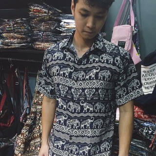 Áo thổ cẩm 99k, áo lanh thái, áo hoa, áo hawai, áo nhóm, áo lớp, áo đôi, áo hoạ tiết, áo thổ cẩm thái, áo sơ mi nam