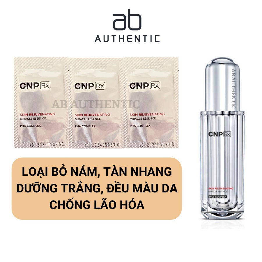 Gói Sample Tinh chất dưỡng trắng CNP Rx Skin Rejuvenating Miracle Essence - AB Authentic