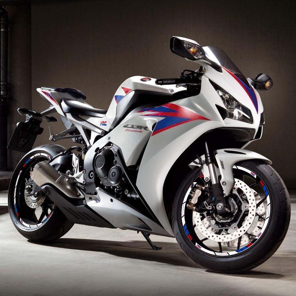 Sticker Phản Quang Dán Vành Bánh Xe Mô Tô Honda HRC CBR600/1000RR CBR650R CBR500R CBR300R CBR250R