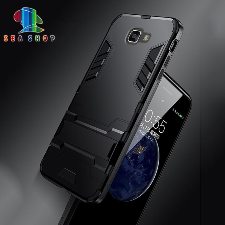 Ốp lưng Samsung Galaxy A9 - A9 Pro Iron man chống sốc - Thiết kế chân chống xem phim