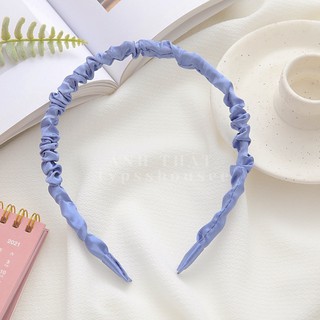 Băng đô cài tóc lụa xếp ly xinh xắn