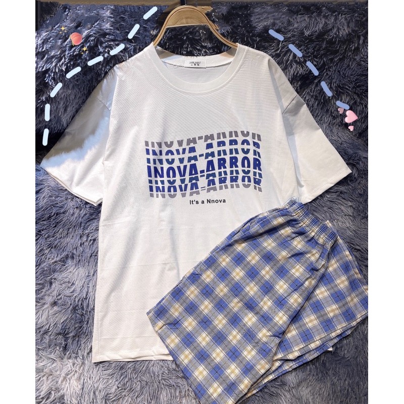 [Mã WASTHOT giảm 15K đơn bất kì] Set bộ áo Novaaa quần kẻ caro pant kèm ảnh thật video(có bán rời) | BigBuy360 - bigbuy360.vn