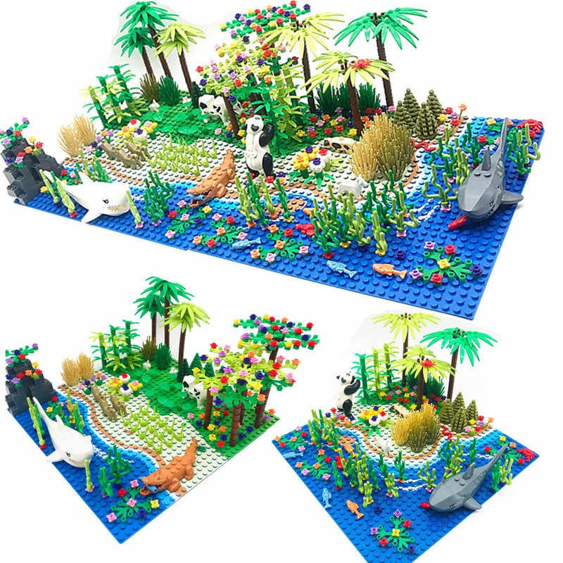 Tấm lót nên 32x32 nút chủ đề sông suối bãi biển dùng cho gạch lego classic