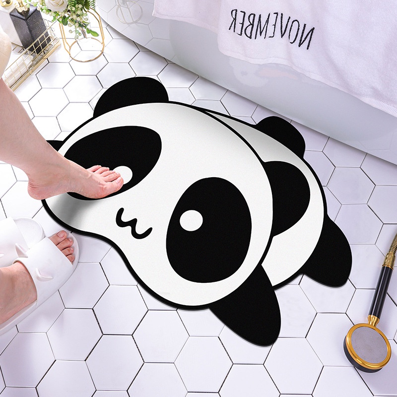 Thảm Chùi Chân Silicon Trải Sàn, Hình Thú Cắt 5D, Mặt Đế Cao Su Chống Trơn Trượt Cao Cấp 40*60cm Huyna Mart T22