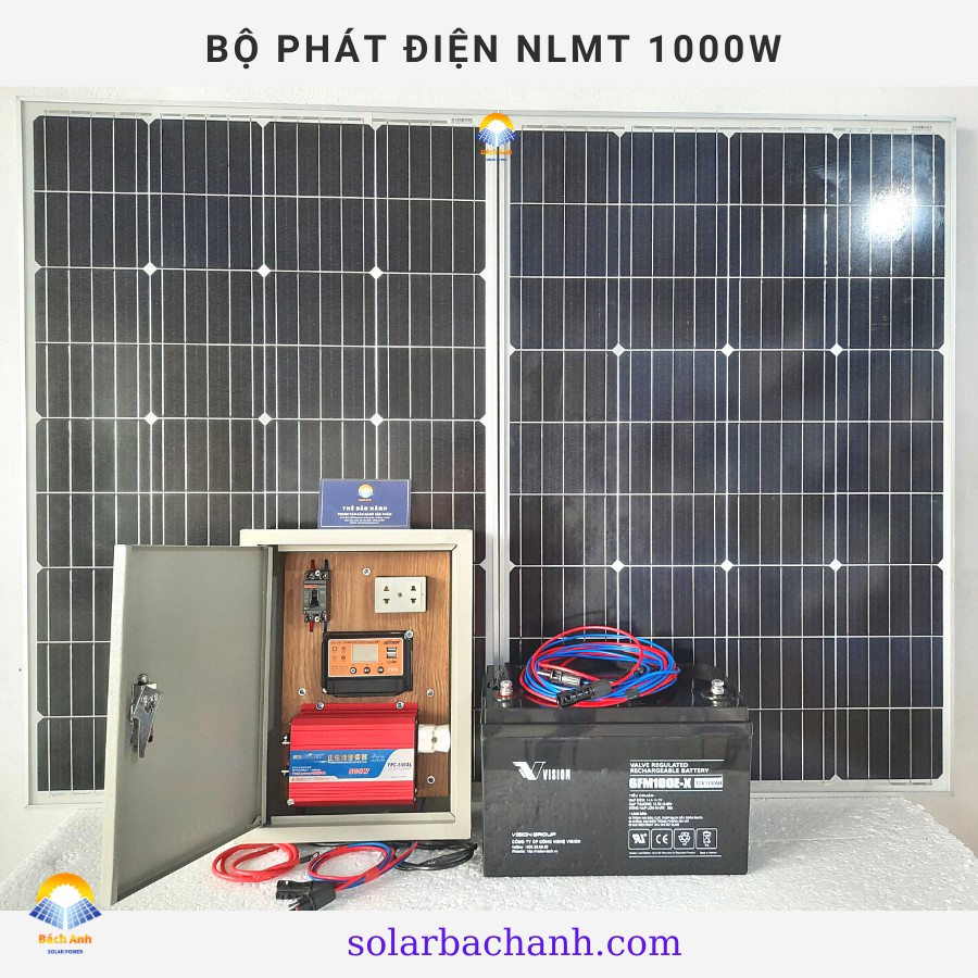 Máy Phát Điện Năng Lượng Mặt Trời 1000W (Điện 220V)