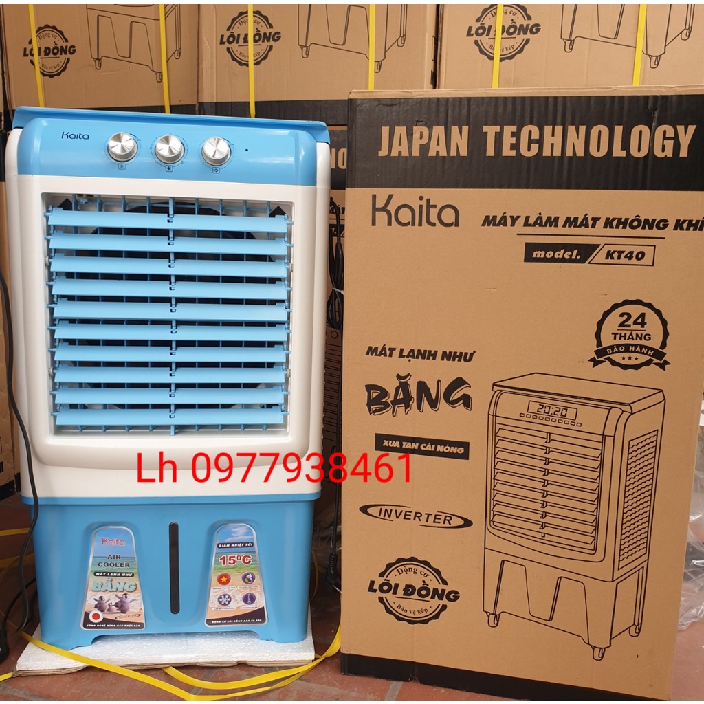 Quạt điều hoà hơi nước 45L chính hãng Kaita, Quạt hơi nước phun sương tạo ẩm tự động cao cấp
