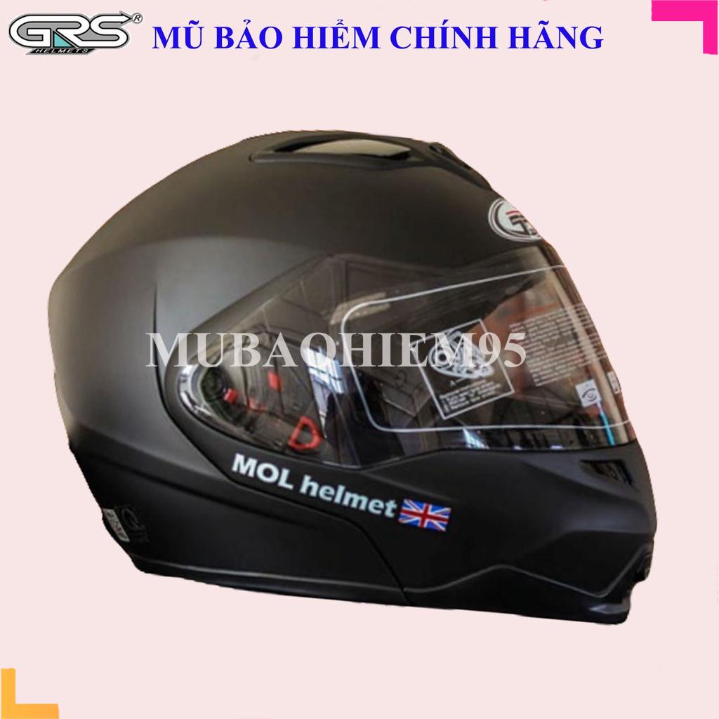 ♥️ Shop Uy Tín ♥️Mũ bảo hiểm lật hàm 2 kính đạt chuẩn DOT, hàng chính hãng 100% grsa639k-lót tháo vệ sinh được