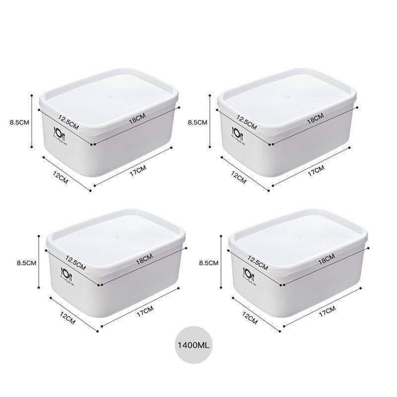 Sét 4 hộp đựng thực phẩm trữ đông trong tủ lạnh