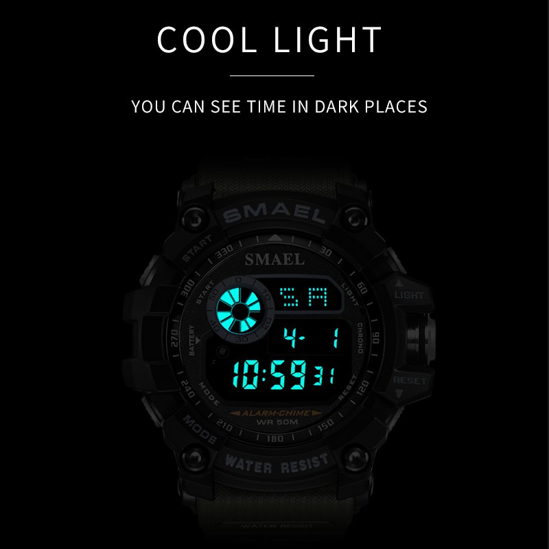 SMAEL LED Waterproof Electronic Men Watch