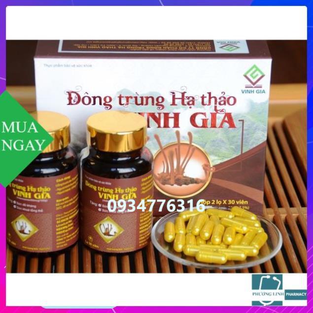 ĐÔNG TRÙNG HẠ THẢO VINH GIA HỘP 1 LỌ 60 VIÊN